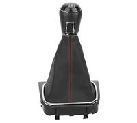 Keenso Pomello del in Pelle PU, Materiale ABS Dal Design Ergonomico con Custodia di Copertura, per L'aggiornamento degli Interni Dell'auto (6 velocità)