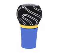 Keenso Pomello del in Pelle Scamosciata, Leva del in Lega di Alluminio con Impugnatura Ergonomica e Superficie Antiscivolo, con 4 Adattatori per la Maggior Parte delle Auto Manuali (BLUE)