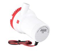 Keenso Pompa di Sentina Marina per Impieghi Gravosi 2000 GPH con Albero in Acciaio Inossidabile, Sommergibile e Assorbimento di Corrente Basso per Barche, Piscine, Spa (24V)