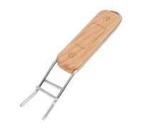 Keenso Porta del Barbecue Grill, Manico in Legno di Anti -truciola in Acciaio Inossidabile, Morsetto Anti -slitta