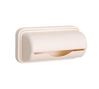 Keenso Porta sacchetti della spazzatura a parete in plastica, pratico dispenser per sacchetti della spazzatura per la conservazione in cucina a casa, 14,9 x 6,6 cm (albicocca)