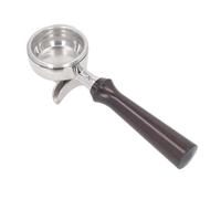 Keenso Portafiltro per caffè a Doppio Beccuccio da 58 Mm con Manico in Legno Massello, Adatto per Macchine Nuova, Cestello Filtrante in Acciaio Inossidabile, Facile da Pulire, per Baristi Domestici