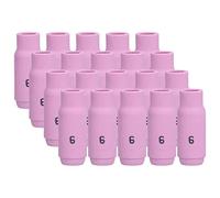 Keenso Premium 20pcs 10N48 6# TIG -Gasllinse Coppa di Ugelli di Alluminio in Alluminio, Robusta Costruzione, Dissipazione a Cuore Rapido, Adatto per il Bruciatore di Saldatura di Raffreddamento Ad