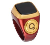 Keenso Pulsante CNC Moderno -Anello di Collaborazione con 40 MAh per il Semplice Conteggio Quotidiano, per Amici, Tecnologia Portatile Alla Moda (BROWN)