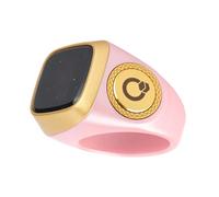 Keenso Pulsante CNC Moderno -Anello di Collaborazione con 40 MAh per il Semplice Conteggio Quotidiano, per Amici, Tecnologia Portatile Alla Moda (PINK)