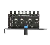 Keenso Regolatore velocità Ventola Stabile, 8 Precisi per Chassis CPU del Computer, Design Interfaccia Multicanale per Hub Ventola PC, Adatto per Accessori Computer (#1)