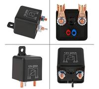 Keenso Relè Auto 12V 200A Normalmente Aperto, 4 Pin | Commutazione ad alta corrente, prestazioni stabili, controllo dell\'avviamento per camion