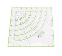 Keenso Righello per Quilting in Acrilico, Righello per Taglierino Circolare Trasparente, 8 Pollici con Segni Verdi per Taglio di Tessuti, Cucito Patchwork e Strumento Artigianale per Quilting per