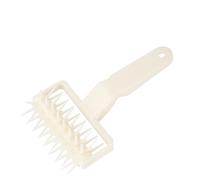 Keenso Rullo di Impasto in Plastica per Fai da Te -Cottura Al Forno a Cottura, Strumenti per Taglieri di Pane Durevoli per Biscotto, Rullo Ad Ago per Pizza per Cucinare, Lavaggio a Mano, 21x12 Cm,