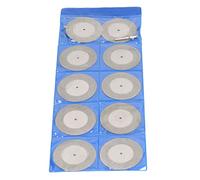 Keenso Ruote Rotonde per Macinazione Ruota di Macinazione Efficace per Pietra in Metallo in Legno 10pc per il Taglio, Salvataggio di Lotta (60 mm)
