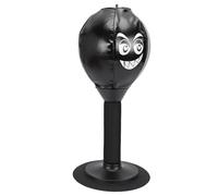 Keenso Sacco da Boxe da Tavolo, Base a Ventosa Aggiornata per Allenamento Stabile, Palla da Boxe in PU Premium per Ufficio Domestico, con Installazione Semplice (BLACK)