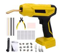 Keenso Saldatrice per Plastica da 200 W, Kit di Saldatura per Plastica a Batteria con Display Digitale della e Impostazione del Tempo, per la Riparazione di PP in Ambito (YELLOW)