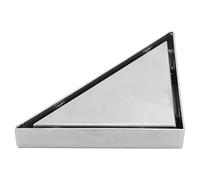 Keenso Scarico per Doccia, Scarico a Pavimento Triangolare in Acciaio Inossidabile 304 con Fibbia Allargata, Soluzione di Drenaggio Impermeabile per Bagno e Spazi Pubblici