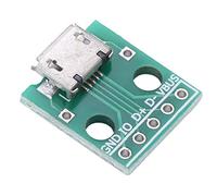 Keenso Scheda adattatore Micro USB a DIP, presa 10 pollici Micro USB femmina a scheda adattatore DIP 5 pin passo 2,54 mm