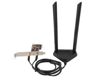 Keenso Scheda WiFi PCI Ex1 con potente antenna 8DB per adattatore di rete wireless per PC desktop, velocità veloce per una migliore efficienza lavorativa (con base antenna estesa rimovibile)