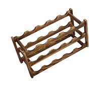 Keenso Schermo Pratico per Bottiglie di Vino in Legno di Pino Premium per Casa da Ristorante (Capacità di 3 bottiglie da 15 strati)