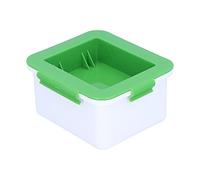 Keenso Scolapiatti per Tofu per Uso Alimentare con Coperchio a Molla, Accessori per la Produzione di Tofu, PP, Bianco e Verde