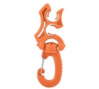 Keenso Scuba Diving Supporto doppio per tubo flessibile con doppio supporto BCD Supporto per tubo flessibile Regolatore di ritegno Gancio fibbia per snorkeling(arancia)