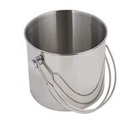 Keenso Secchiello per il Ghiaccio in Acciaio Inossidabile Atossico con Manico, Contenitore per il Ghiaccio Portatile da 2 Litri per Matrimoni e Cene