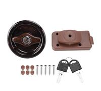 Keenso Serratura per Porta del Bagno, Realizzata in Plastica ABS Dura Resistente All'usura, con Chiave Privacy e Chiavi Corrispondenti, per Camera da Letto, Bagno, Barca a Vela