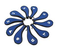 Keenso Set Copri Testa da Golf in Ferro, Copri Testa da Golf con Cerniera in Neoprene, 10 Pezzi Coperture in Ferro Lavabili Stampate con Numeri per Mazze da, Sostituzione per Giocatori di Sul Campo