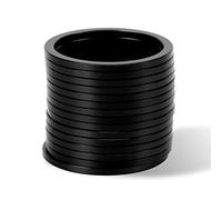 Keenso Set di 15 rondelle per bicicletta, in lega di alluminio, con staffa inferiore per bici da strada, distanziatore per rondella del mozzo del volano (nero)