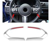 Keenso - Set di 2 guarnizioni per volante, per decorazione del volante, colore: Cromo