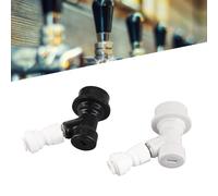 Keenso Set di Connettori a Sfera per Uso Alimentare per la Casa - Connettori a Cilindro in 2 Pezzi Durevoli e Resistenti All'usura con Tubo in PE da 3/8 OD, Prodotti Professionalmente per Tappi di