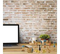 Keenso Set di Figure da 12 Pezzi Dell'Antico Egitto Set di Statue in Miniatura in PVC del Dio Egizio e della Dea Ornamenti per L'Home Office (BL-1136 Antico Egitto)