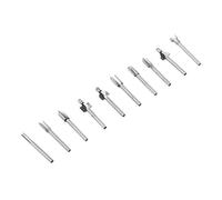 Keenso Set di Frese in Acciaio Ad Alta velocità Ad Alta Resistenza per la Lavorazione del Legno, Mini Fresa da 10 Pezzi per Taglierina Elettrica e Rifilatura del Legno, Utensile con Gambo da 1/8"