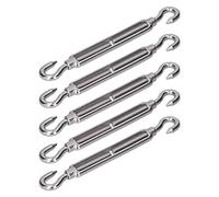 Keenso Set di Ganci e Gancio Resistenti a Turno, Cavo Regolabile -Hardware per la Vela Ombra, Acciaio Inossidabile 304, 5pcs (M10)