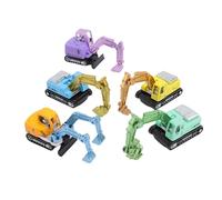 Keenso Set di Giocattoli di Escavatore a 5 Pezzi, Veicoli da Costruzione Colorati con Ganci Mobili, Ottimi Giochi Interni Ed Esterni, Sviluppa abilità Motorie, Compatte e Portatili, Ideali per