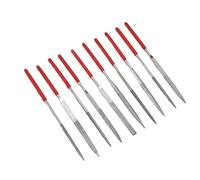 Keenso Set di Lime Ad Ago, Mini Lime per Gioielli Durevoli con Comode Maniglie per Modellare Metallo Morbido e Legno, 10 Pezzi (3 * 140 mm)