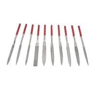 Keenso Set di Lime Ad Ago, Mini Lime per Gioielli Durevoli con Comode Maniglie per Modellare Metallo Morbido e Legno, 10 Pezzi (5 * 180 mm)