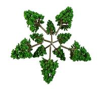 Keenso Set di Modelli di Alberi in Miniatura Alberi Modello Floccati in Plastica 30 Pezzi 6 Dimensioni con Stili di Pioppo, Pino e Latifoglia per Modelli Architettonici Diorama Scenario di Casa