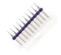 Keenso Set di Punte per Trapano PCB per Lavori di Taglio Fine (0.5mm) | Materiale in metallo duro durevole, ampio spazio di scarico degli scarti, riduce la rottura della punta, ottimo per il