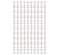 Keenso Set di Rivetti a Vite a Testa Piatta Rotonda M2 in Acciaio Inossidabile per Artigianato in Pelle, Confezione da 100 Set, Installazione Semplice per Cinture, Borse e Altro (Acciaio inossidabile)