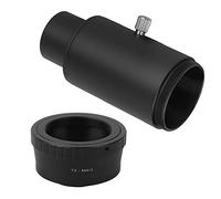 Keenso Set Tubo di Prolunga Fotografico e Anello Adattatore 1,25" in Lega Nera per Anello Adattatore T2-M4/3, Adatto per Telescopi e Microscopi da 1,25", per Fotocamera con Attacco M4/3