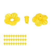 Keenso Set Unico di Mangiatoia per Colibrì per Fiori, Composto da 30 Accessori per Mangiatoia per Uccelli Facili da Installare per Gli Amanti della Natura (Yellow)