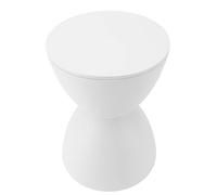 Keenso Sgabello in Plastica a Forma di Clessidra Tavolino Versatile e Alla Moda per il Camerino del Bagno (WHITE)