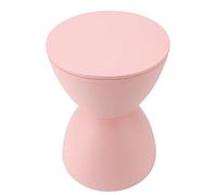 Keenso Sgabello in Plastica a Forma di Clessidra Tavolino Versatile e Alla Moda per il Camerino del Bagno (PINK)