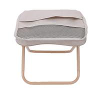 Keenso Sgabello Pieghevole Portatile, stabilità Rinforzata Tessuto Resistente All'acqua Sgabello Pieghevole da Esterno Borsa a Tracolla 2 in 1 Sedia Portatile per Campeggio (Cachi)