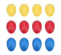 Keenso Shaker per Uova in Plastica, Strumenti a Percussione Leggeri per Giochi in all'aperto, Confezione da 12 in Colori Vivaci