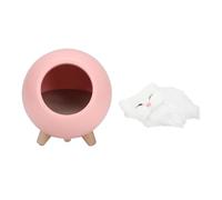 Keenso Simpatico Gatto Luce Notturna Camera da Letto Illuminazione Atmosfera Lampada con Funzione Dimmerabile Bianco Rosa Verde (PINK)