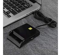 Keenso Smart Black Card Reader per /, Compatibile con le Carte di Chip Bancarie per Online Banking, Verifica ID per Funzionari Governativi, 1 Lettore CD + 1