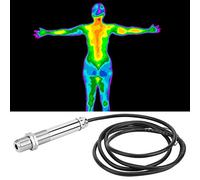 Keenso Sonda con Sensore di Temperatura a Infrarossi Fissa con Sonda in Acciaio Inossidabile 12V-24V DC 4-20mA per Apparecchiature Chimiche (0-400℃)