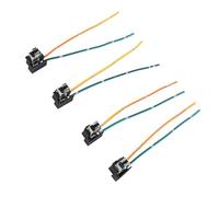Keenso Spina per Cablaggio Faro da 4 Pezzi, DC12 a 24V Cablaggio per Presa Faro con Materiale ABS per Lampadina Alogena a Testa Femmina H1