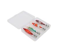 Keenso Squid Jig Ganci Luminosi ABS Esche da Pesca Luminose Kit Doppio Gancio da 4 Pezzi per Pesca Notturna in Acqua Dolce e Salata Pescatori di Polpi di Calamari in Acque Profonde