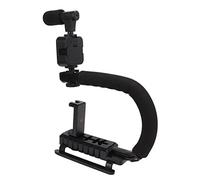 Keenso Stabilizzatore Portatile per Fotocamera a Forma di U con Supporto per Clamp/Holder Anti-allentamento e Luce di Riempimento per Registrazione Video Professionale Fotocamera Telefono Cellulare