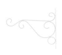 Keenso Staffa per Appendere Piante in Ferro di Alta qualità per Appendere Piante, Fiori e Campanelli Eolici - Perfetta per la Decorazione di Interni Ed Esterni 30*21 Cm (WHITE)